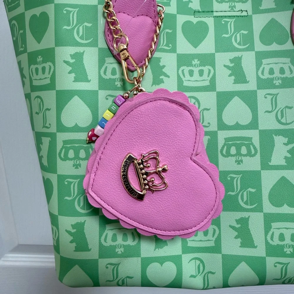 NWT Juicy Couture Sweet Break Time Tote In Retro Green - Picture 2 of 11